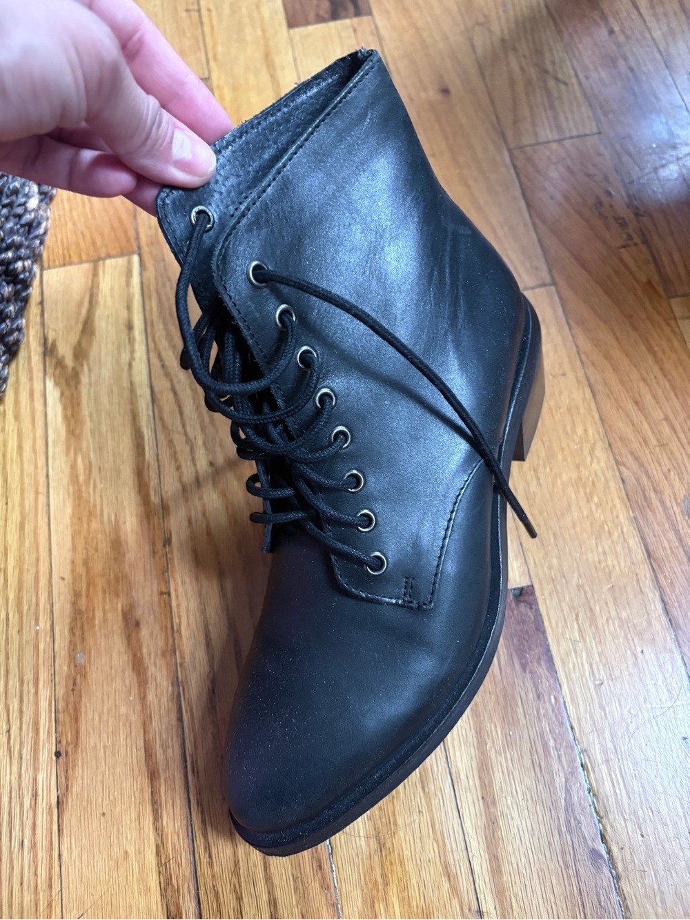 NWOT Jeffrey Campbell Black Leather Gamin Boots - Size 7